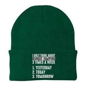 I Only Think About Bungee Jumping 3 Times A Week Meaningful Gift Knit Cap Winter Beanie