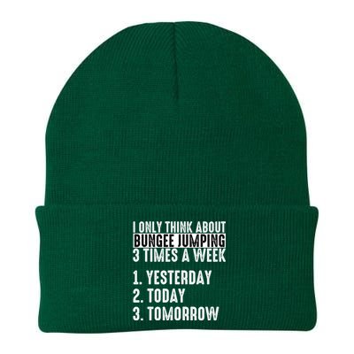 I Only Think About Bungee Jumping 3 Times A Week Meaningful Gift Knit Cap Winter Beanie