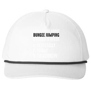 I Only Think About Bungee Jumping 3 Times A Week Meaningful Gift Snapback Five-Panel Rope Hat