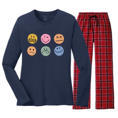 ItS Okay To Feel All The Feels Women's Long Sleeve Flannel Pajama Set 