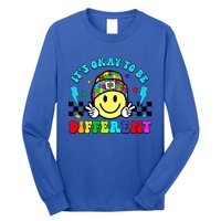 ItS Ok To Be Different Smile Face Groovy Autism Awareness Funny Gift Long Sleeve Shirt