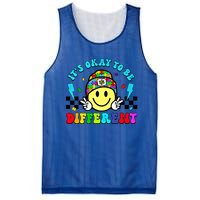 ItS Ok To Be Different Smile Face Groovy Autism Awareness Funny Gift Mesh Reversible Basketball Jersey Tank