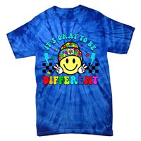 ItS Ok To Be Different Smile Face Groovy Autism Awareness Funny Gift Tie-Dye T-Shirt