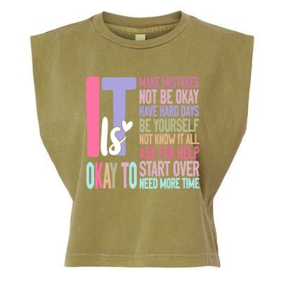 ItS Okay To Make Mistakes Be Yourself Gift Garment-Dyed Women's Muscle Tee