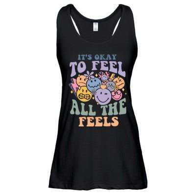 Its Okay To Feel All The Feels Mental Health Awareness Ladies Essential Flowy Tank