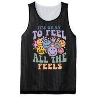 Its Okay To Feel All The Feels Mental Health Awareness Mesh Reversible Basketball Jersey Tank