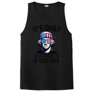 Its Only Treason If You Lose George Washington American Flag PosiCharge Competitor Tank