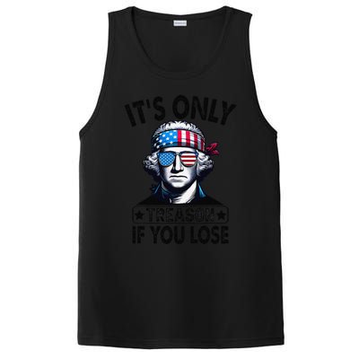 Its Only Treason If You Lose George Washington American Flag PosiCharge Competitor Tank