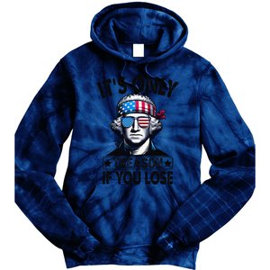 Its Only Treason If You Lose George Washington American Flag Tie Dye Hoodie