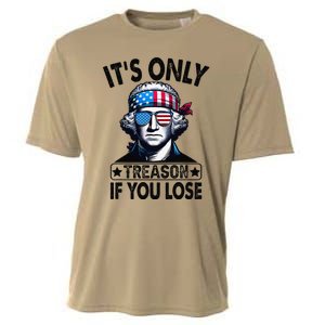 Its Only Treason If You Lose George Washington American Flag Cooling Performance Crew T-Shirt