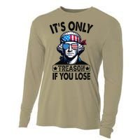 Its Only Treason If You Lose George Washington American Flag Cooling Performance Long Sleeve Crew