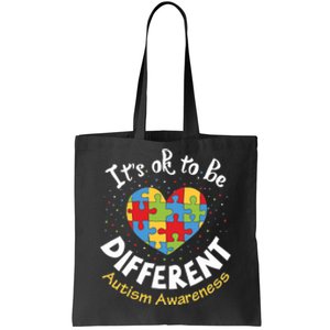 ItS Ok To Be Different Autism Awareness Tote Bag