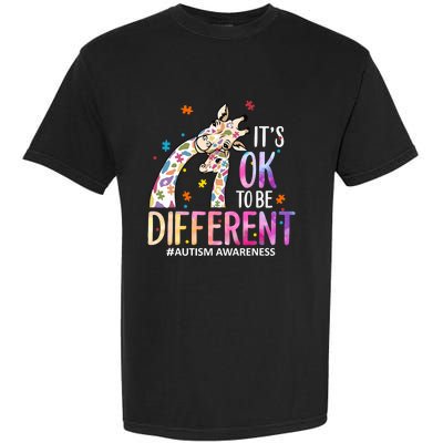 Its Ok To Be Different Autism Awareness Acceptance Be Kind Garment-Dyed Heavyweight T-Shirt