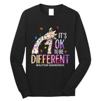 Its Ok To Be Different Autism Awareness Acceptance Be Kind Long Sleeve Shirt