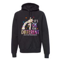 Its Ok To Be Different Autism Awareness Acceptance Be Kind Premium Hoodie