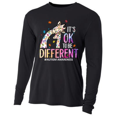 Its Ok To Be Different Autism Awareness Acceptance Be Kind Cooling Performance Long Sleeve Crew