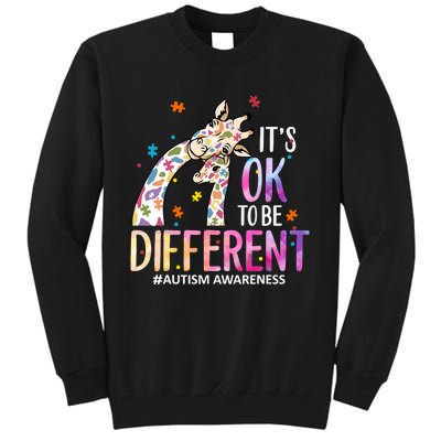 Its Ok To Be Different Autism Awareness Acceptance Be Kind Tall Sweatshirt