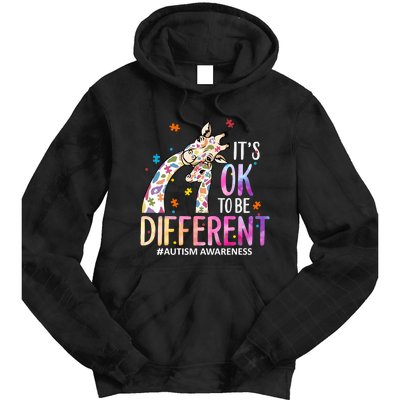 Its Ok To Be Different Autism Awareness Acceptance Be Kind Tie Dye Hoodie