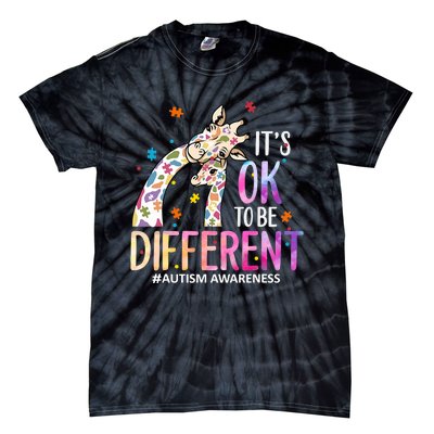 Its Ok To Be Different Autism Awareness Acceptance Be Kind Tie-Dye T-Shirt