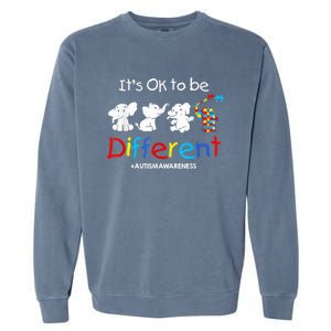 Its Ok To Be Different Autism Awareness Acceptance Wo Kid Garment-Dyed Sweatshirt