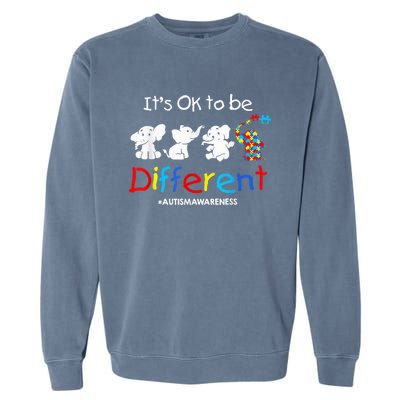 Its Ok To Be Different Autism Awareness Acceptance Wo Kid Garment-Dyed Sweatshirt