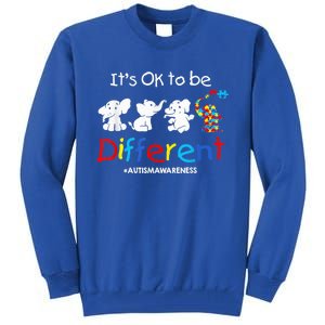 Its Ok To Be Different Autism Awareness Acceptance Wo Kid Tall Sweatshirt