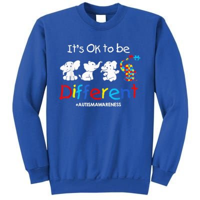 Its Ok To Be Different Autism Awareness Acceptance Wo Kid Tall Sweatshirt