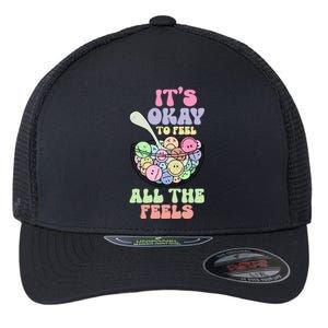 Its Okay To Feel All Feels Psychologists Flexfit Unipanel Trucker Cap