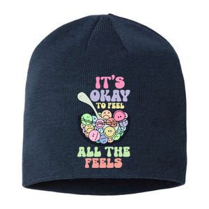 Its Okay To Feel All Feels Psychologists Sustainable Beanie