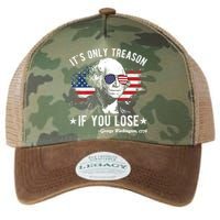 It's Only Treason If You Lose Funny George Washington 4th Of July Legacy Tie Dye Trucker Hat