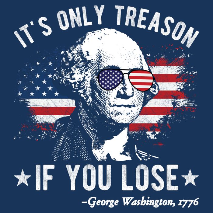 It's Only Treason If You Lose Funny George Washington 4th Of July Short Acrylic Beanie