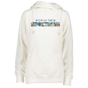 I'm On The Spectrum Autism Awareness Womens Funnel Neck Pullover Hood