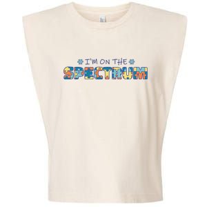 I'm On The Spectrum Autism Awareness Garment-Dyed Women's Muscle Tee