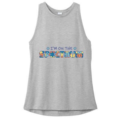 I'm On The Spectrum Autism Awareness Ladies PosiCharge Tri-Blend Wicking Tank