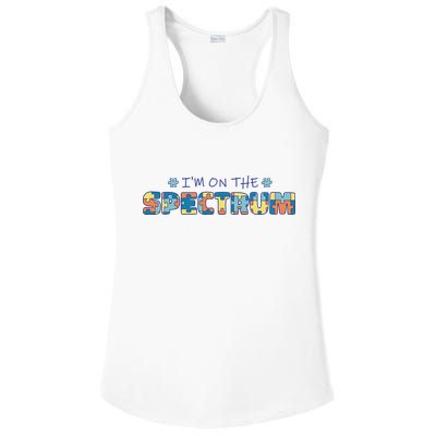 I'm On The Spectrum Autism Awareness Ladies PosiCharge Competitor Racerback Tank