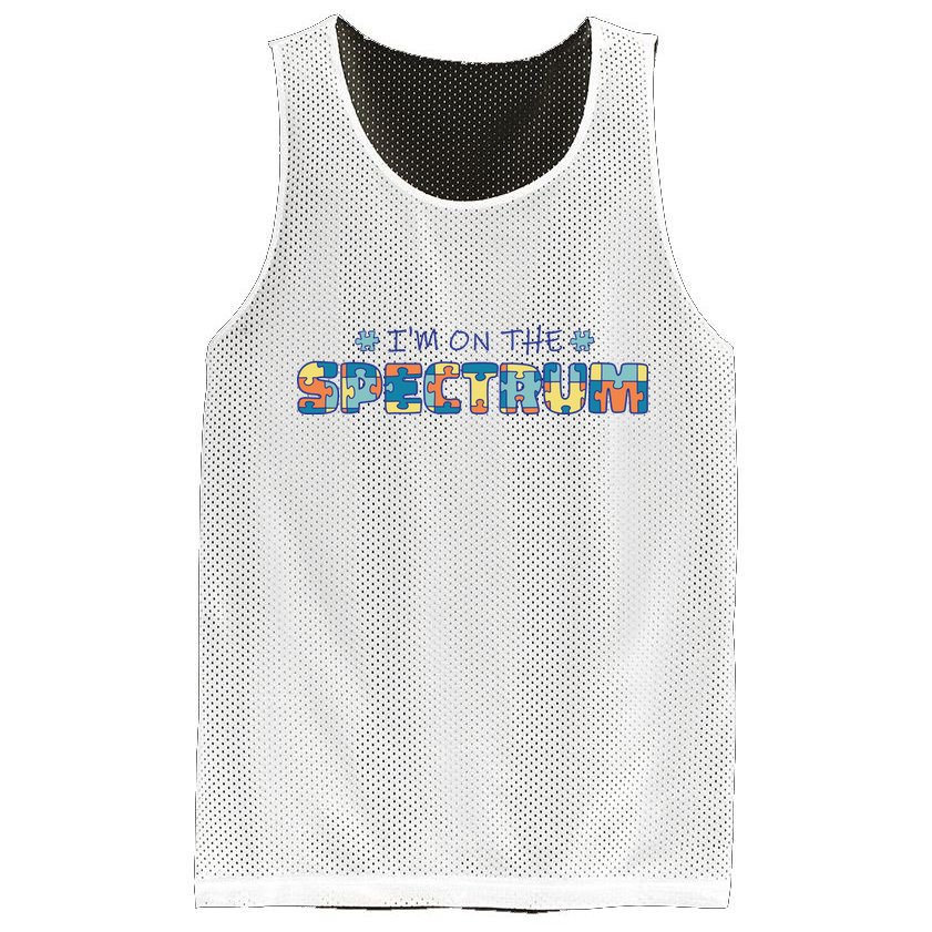 I'm On The Spectrum Autism Awareness Mesh Reversible Basketball Jersey Tank