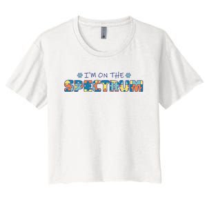 I'm On The Spectrum Autism Awareness Women's Crop Top Tee