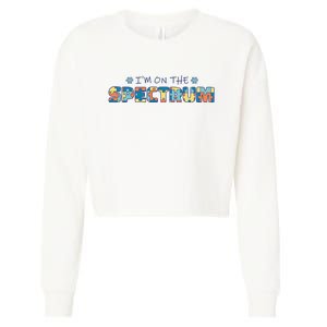 I'm On The Spectrum Autism Awareness Cropped Pullover Crew