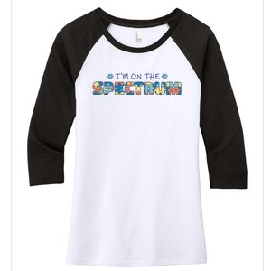 I'm On The Spectrum Autism Awareness Women's Tri-Blend 3/4-Sleeve Raglan Shirt