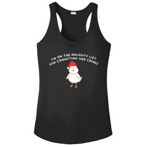 IM On The Naughty List For Committing War Crimes Ladies PosiCharge Competitor Racerback Tank