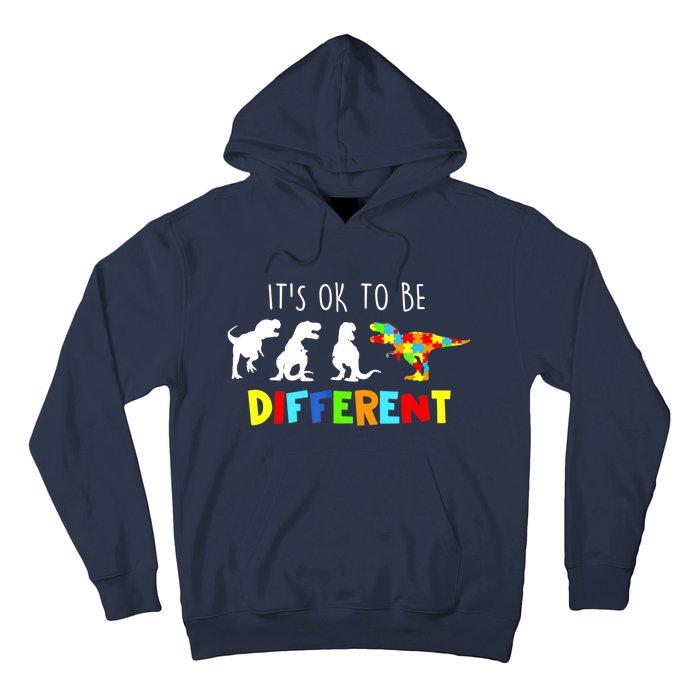 It's Ok To Be Different Autism Awareness Dinosaur Boy Hoodie