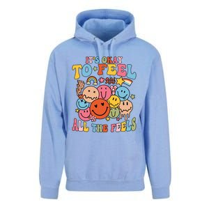 ItS Okay To Feel All The Feel Tal Health Emotions Gift Unisex Surf Hoodie