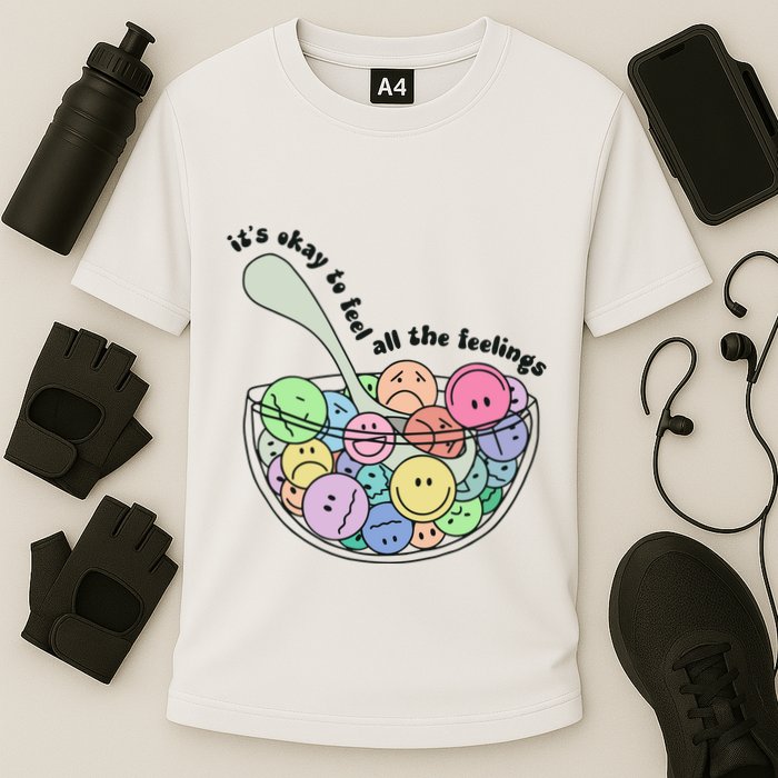 Its Okay To Feel All The Feelings Cooling Performance Crew T-Shirt