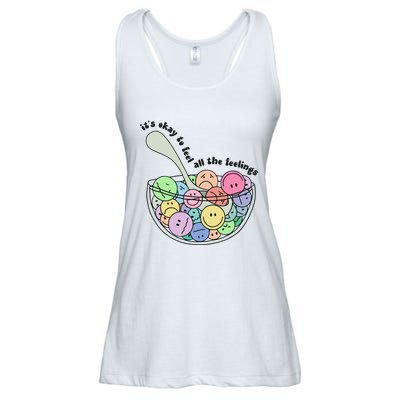 Its Okay To Feel All The Feelings Ladies Essential Flowy Tank