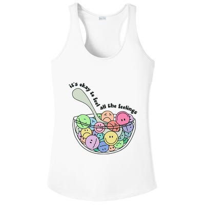 Its Okay To Feel All The Feelings Ladies PosiCharge Competitor Racerback Tank