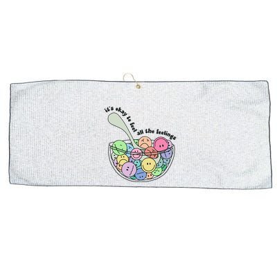Its Okay To Feel All The Feelings Large Microfiber Waffle Golf Towel