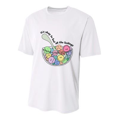 Its Okay To Feel All The Feelings Youth Performance Sprint T-Shirt