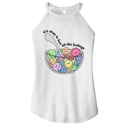 Its Okay To Feel All The Feelings Women's Perfect Tri Rocker Tank