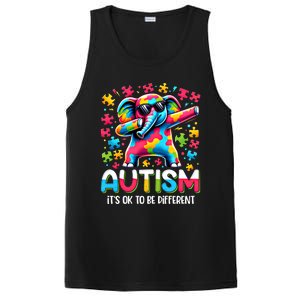 It’S Ok To Be Different Autism Awareness Dabbing Elephant Gift PosiCharge Competitor Tank