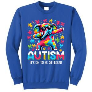 It’S Ok To Be Different Autism Awareness Dabbing Elephant Gift Sweatshirt